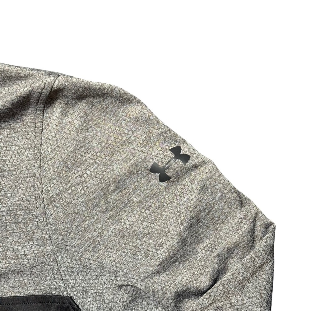 Under Armour Men's Golf 1/4 Zip Pullover Loose Fit Gray Black MD - Picture 3 of 6